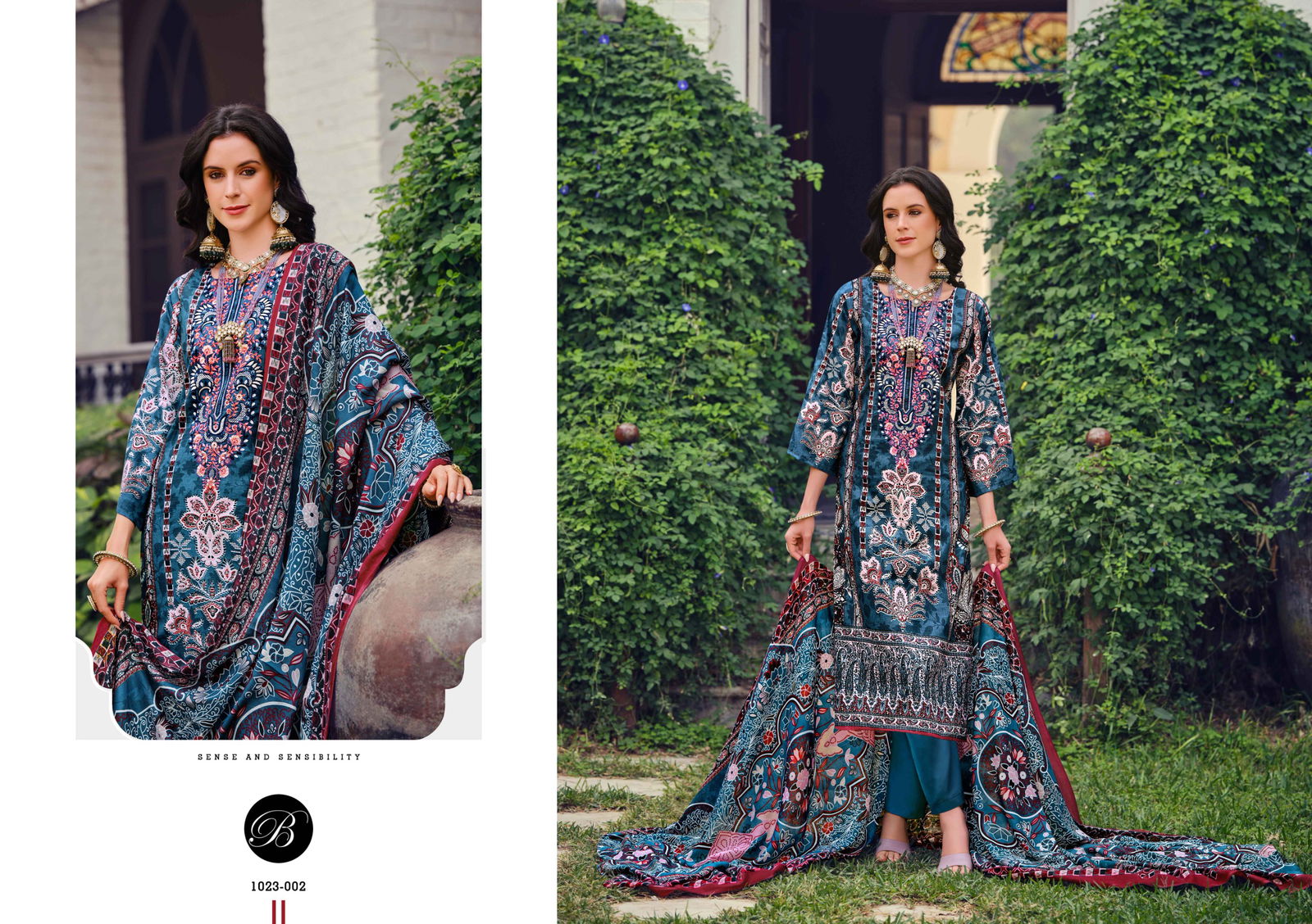 Riwayat vol 10 by Belliza Viscose Rayon Digital Printed Dress Material